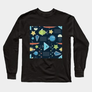 Underwater life blue Long Sleeve T-Shirt